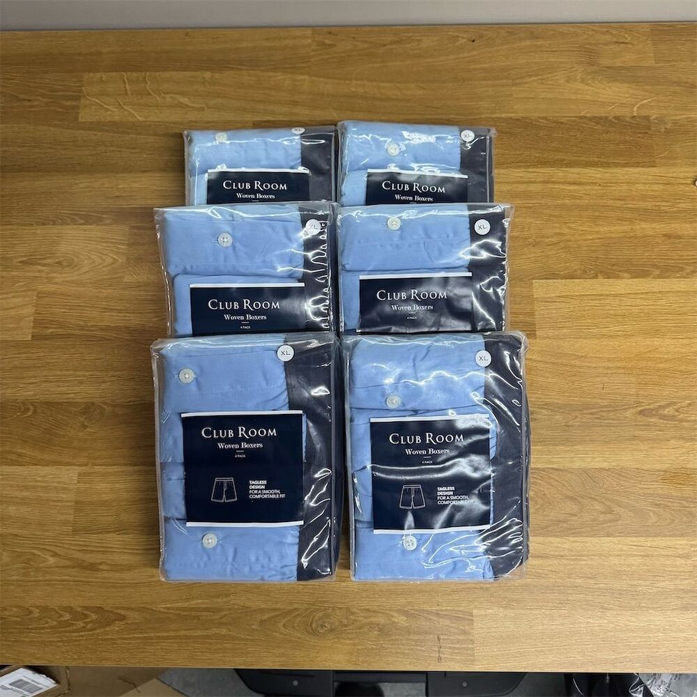 24-Pairs Men's XL Tagless Woven Boxers
